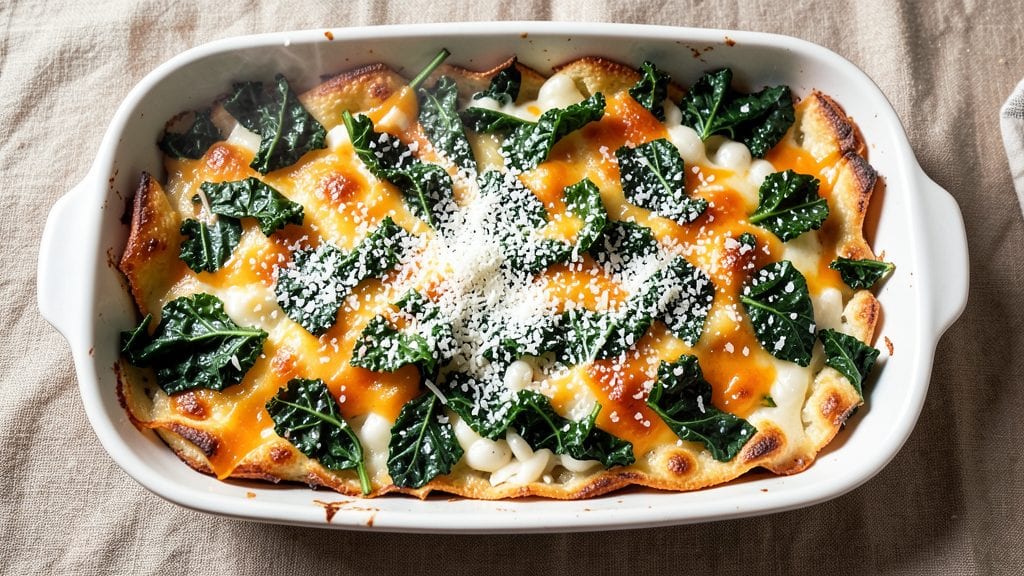 Amy's 3 Cheese Kale Bake Copycat Recipe: Crispy Top, Melty Cheese, and Veggie-Packed Comfort
