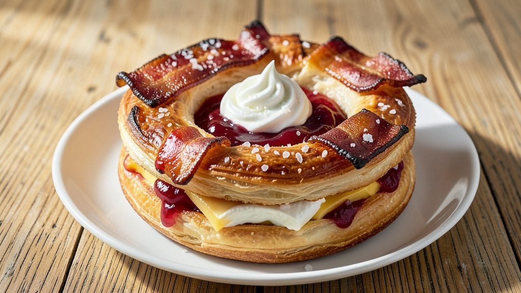 Bacon Cheese Ring With Strawberry Preserves Recipe: Sweet-Tart Breakfast Twist in One Pan