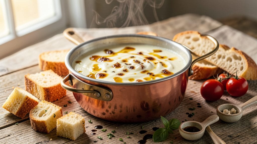 Betty Crocker Cheese Fondue Recipe: Crispy Breadcrumbs Over Gooey Vanilla Bean Swirls