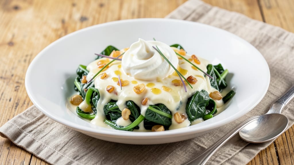 Creamed Spinach With Philadelphia Cheese Recipe: Velvety Cream Swirls and Crispy Top