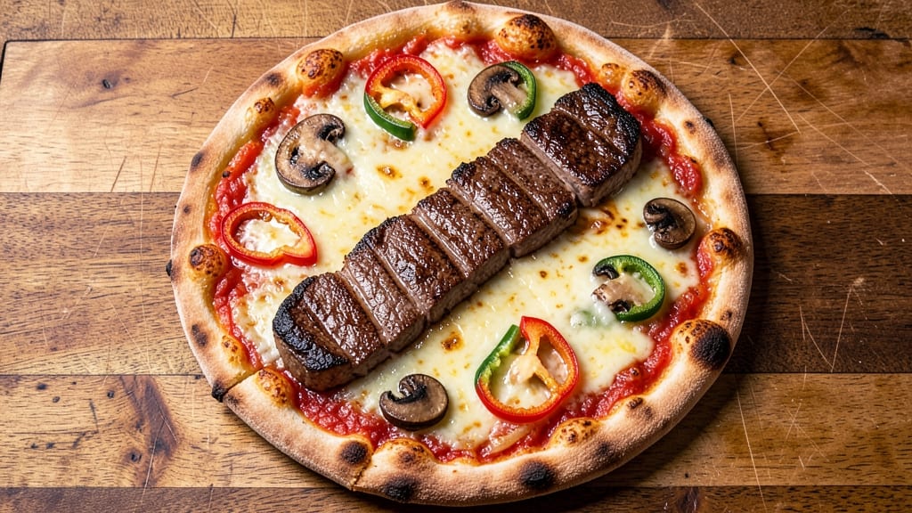Domino's Philly Steak and Cheese Pizza Recipe: Shaved Ribeye Crunch Over Melted Provolone