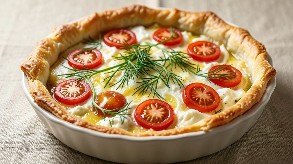 Goat Cheese Quiche Recipe: Creamy Herbs and Crispy Puff Pastry Layers