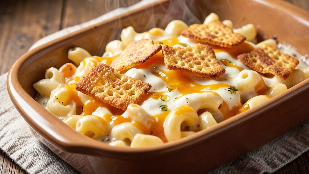 Mac and Cheese With Ritz Crackers Recipe: Crunchy Top, Melty Magic in One Bowl