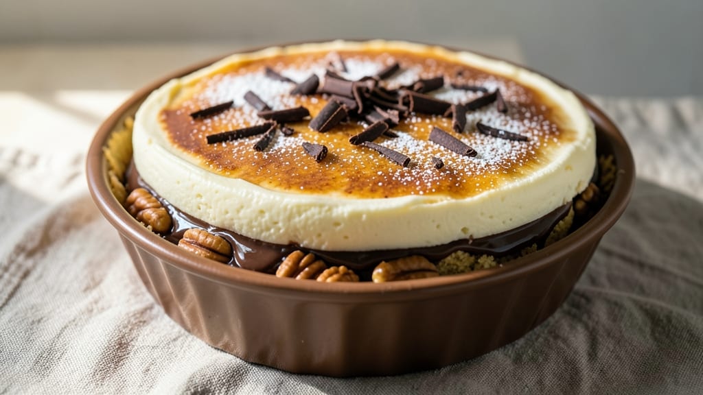 Philadelphia Cream Cheese Turtle Cheesecake Recipe: Crispy Pecan Crown Over Gooey Caramel Swirls