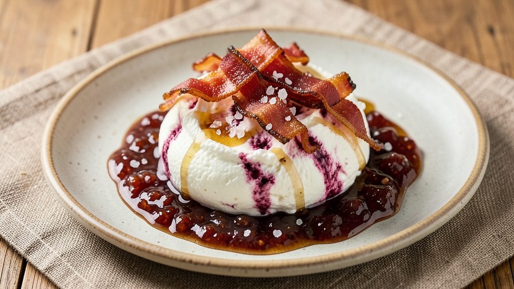 Whipped Goat Cheese With Smoky Bacon Jam Recipe: Rich Creaminess Meets Salty-Sweet Crunch